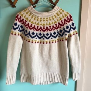 J Crew Fair Isle Crew Neck Sweater
